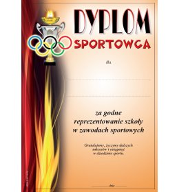 Dyplom sportowca A875