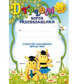 Dyplom super przedszkolaka A1164