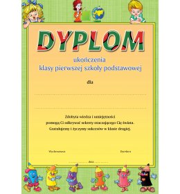 Dyplom ukończenia 1 klasy A791
