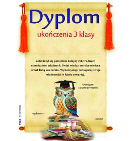 Dyplom ukończenia 3 klasy A1013