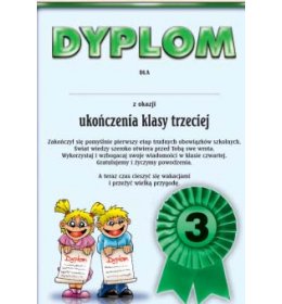 Dyplom ukończenia 3 klasy A621