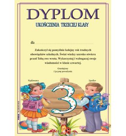 Dyplom ukończenia 3 klasy A948
