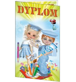 Dyplom ukończenia przedszkola mini teczka błękitne dzieci TC946W