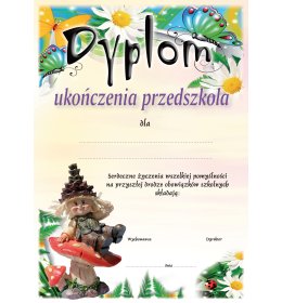 Dyplom ukończenia przedszkola A313