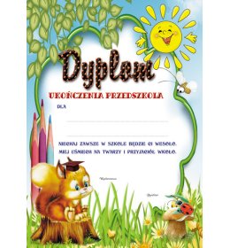 Dyplom ukończenia przedszkola DUŻY FORMAT A3 A649