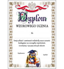 Dyplom wzorowego ucznia A267