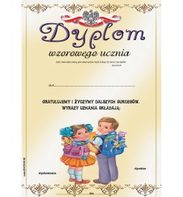Dyplom wzorowego ucznia A615