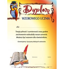Dyplom wzorowego ucznia A694