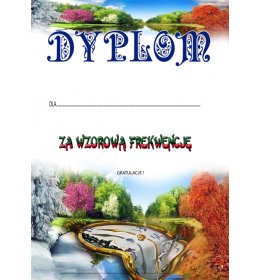 Dyplom za frekwencję A600