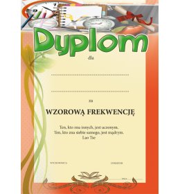 Dyplom za frekwencję A605