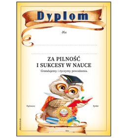 Dyplom za pilność i sukcesy A963