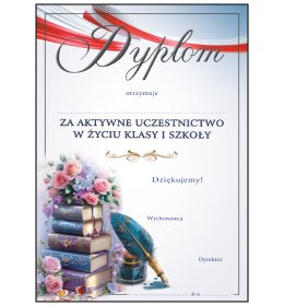 Dyplom za pracę na rzecz szkoły A782