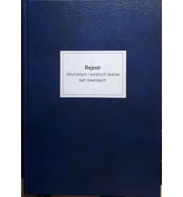 K66 Rejestr otrzymanych i wydanych druków kart rowerowych 