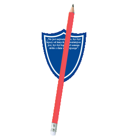 Ołówek z tarczą BIL04