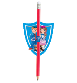 Ołówek z tarczą Pasowanie na ucznia BIL936