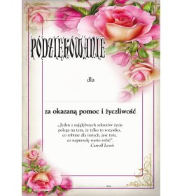 Podziękowanie A1085