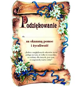 Podziękowanie A190