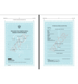 0057OLD Świadectwo ukończenia szk.podst MEN-I/8/I 