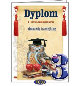 Teczka dyplom ukończenia 3 klasy TC33