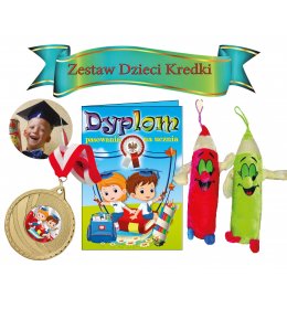 Zestaw pasowanie na ucznia (dzieci kredki)