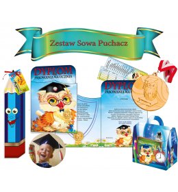 Zestaw pasowanie na ucznia (sowa puchacz)