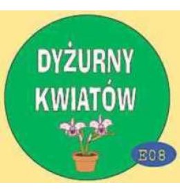 Znaczek Dyżurny kwiatów E08