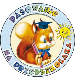 Znaczek pasowanie na przedszkolaka wiewiórka  E64